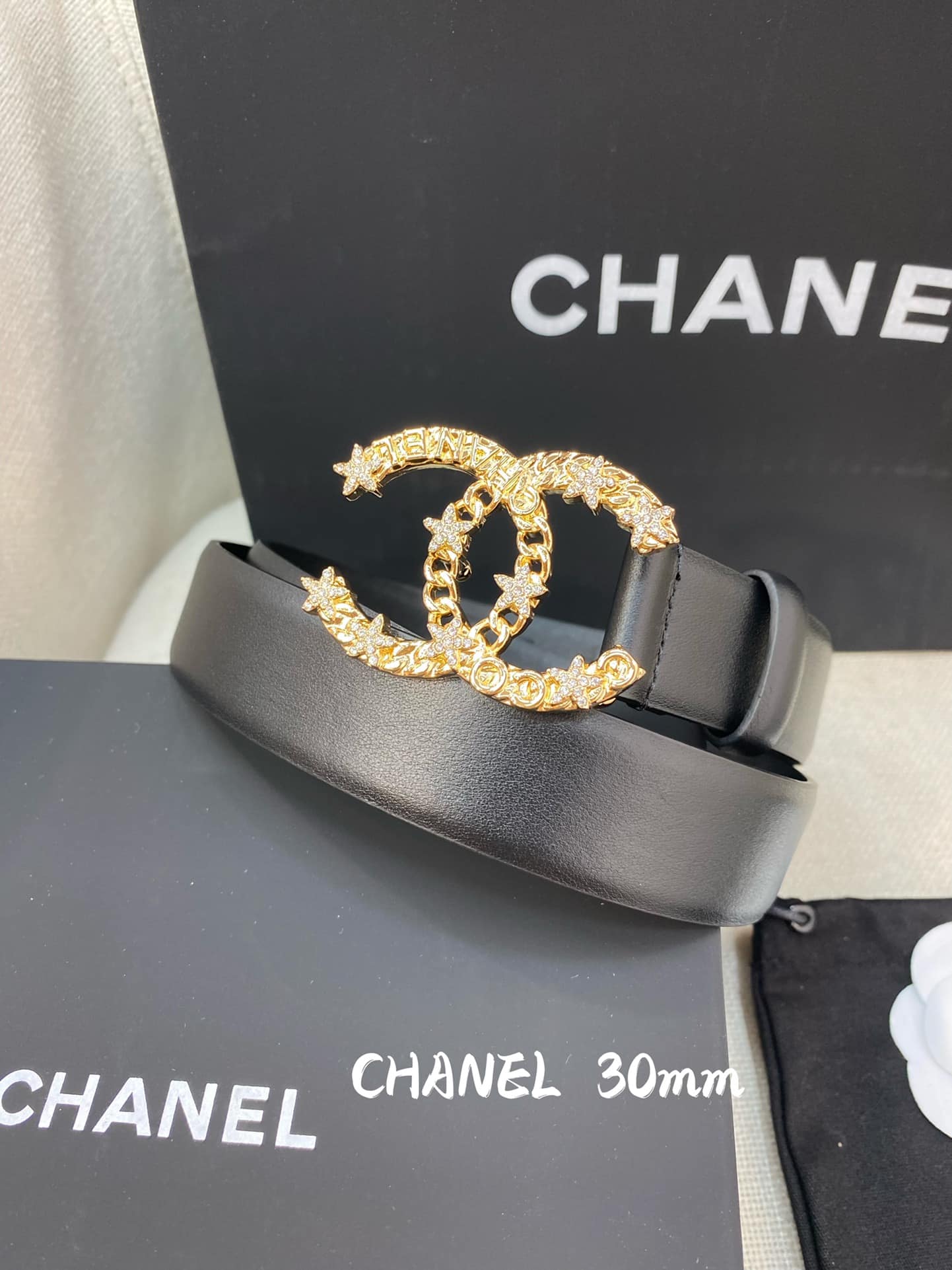 Chanel Belt With Double C Buckle Black Women Belt