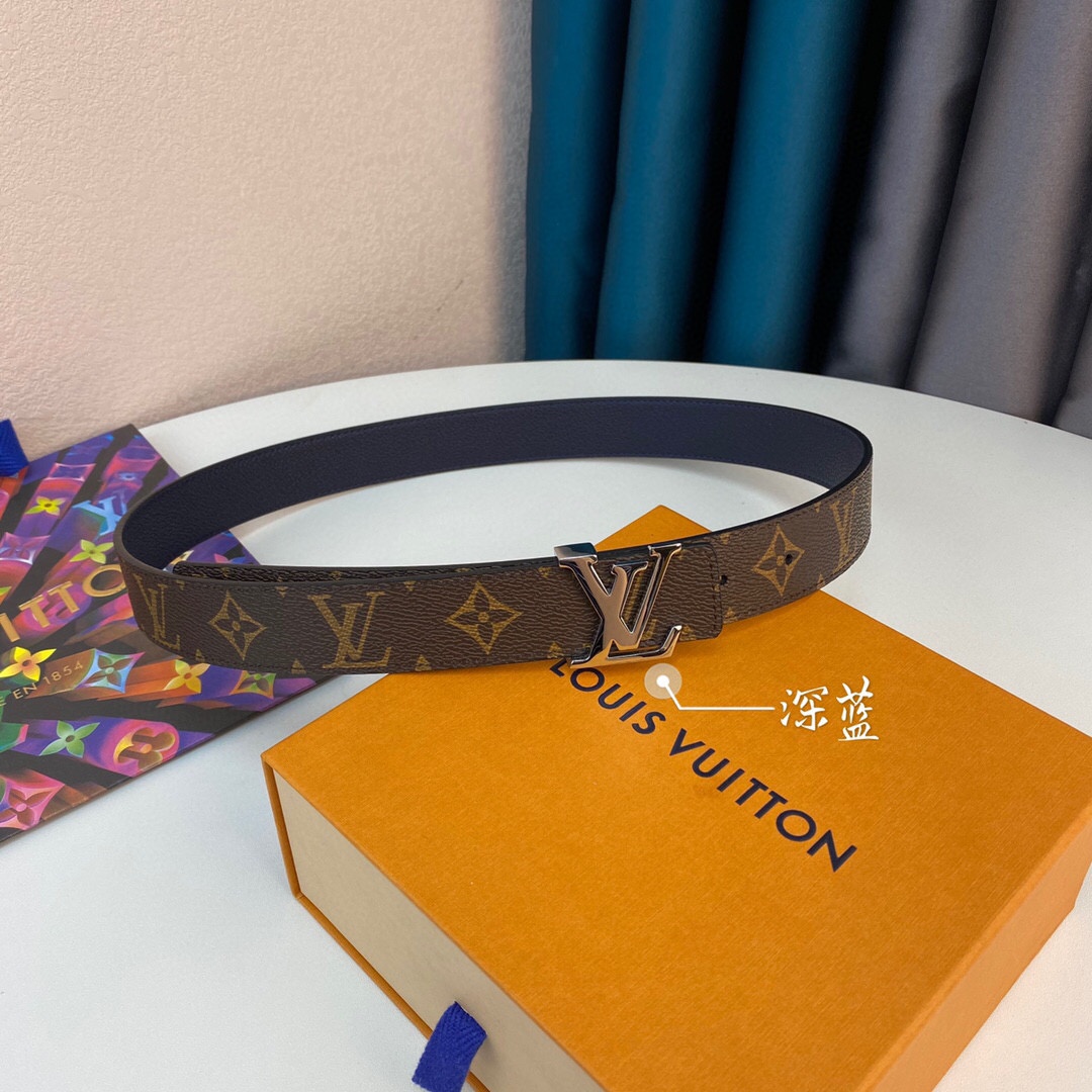Louis Vuitton LV Initiales Belt Brown